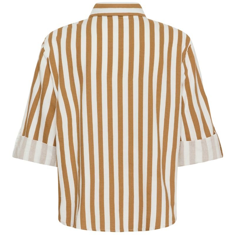 Bruin met wit gestreept shirt Zalinda - Capuchon Fashion