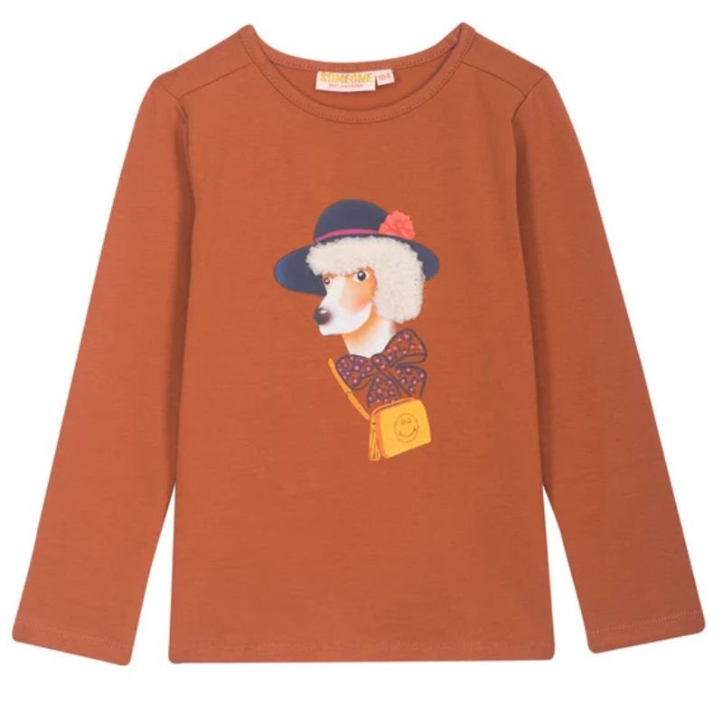 Bruine longsleeve Bonjour - Capuchon Fashion