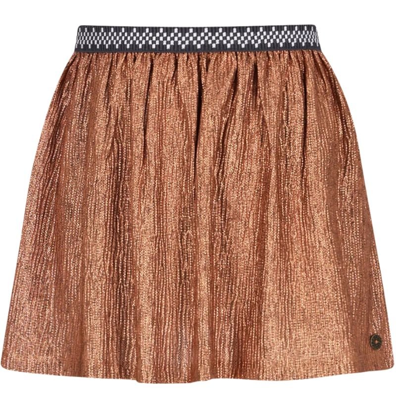 Bruine metallic glitter rok Holly - Capuchon Fashion