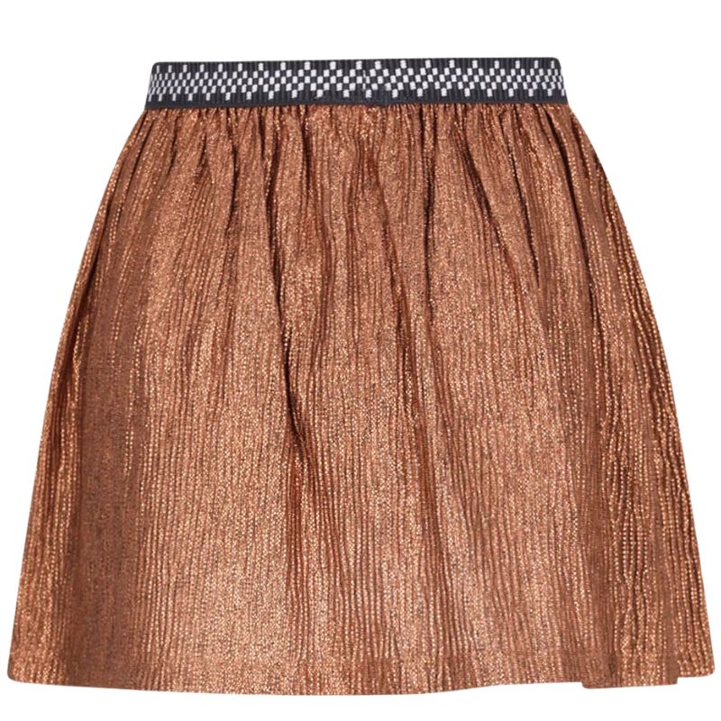 Bruine metallic glitter rok Holly - Capuchon Fashion