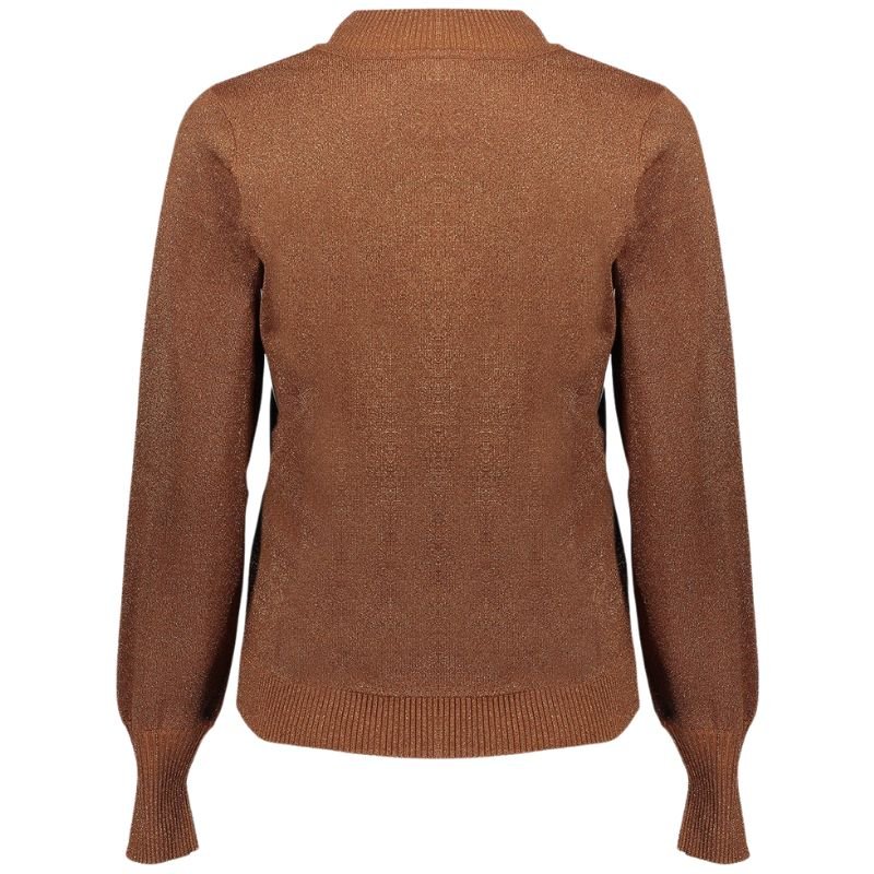 Bruine pullover basic turtle lurex 54531 - Capuchon Fashion