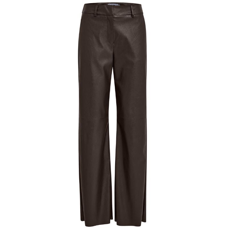 Carafe mid waist pu leather broek Tasja - Capuchon Fashion