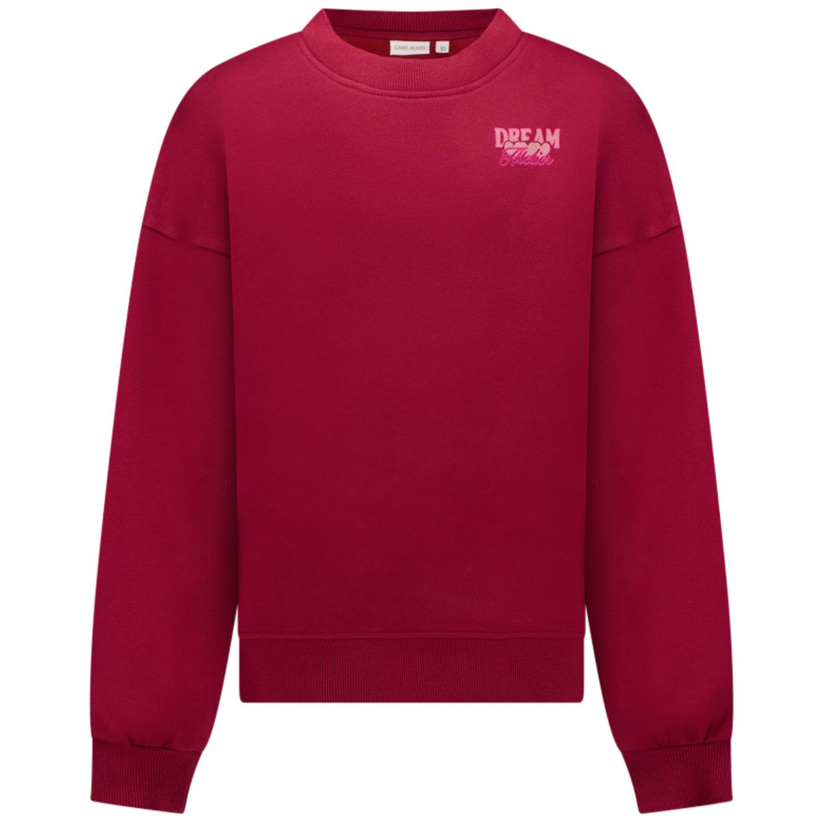 Bordeauxrode backprint sweater Suzie