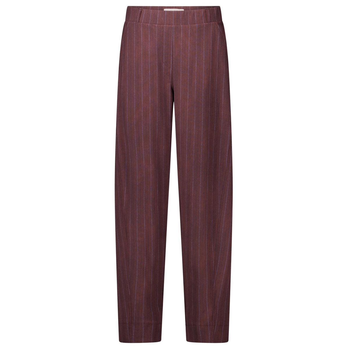 Chestnut met espresso trouser Marlise stripe - Capuchon Fashion