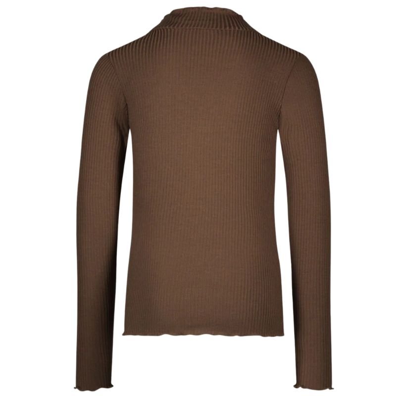Choco basic longsleeve rib coll Eef - Capuchon Fashion