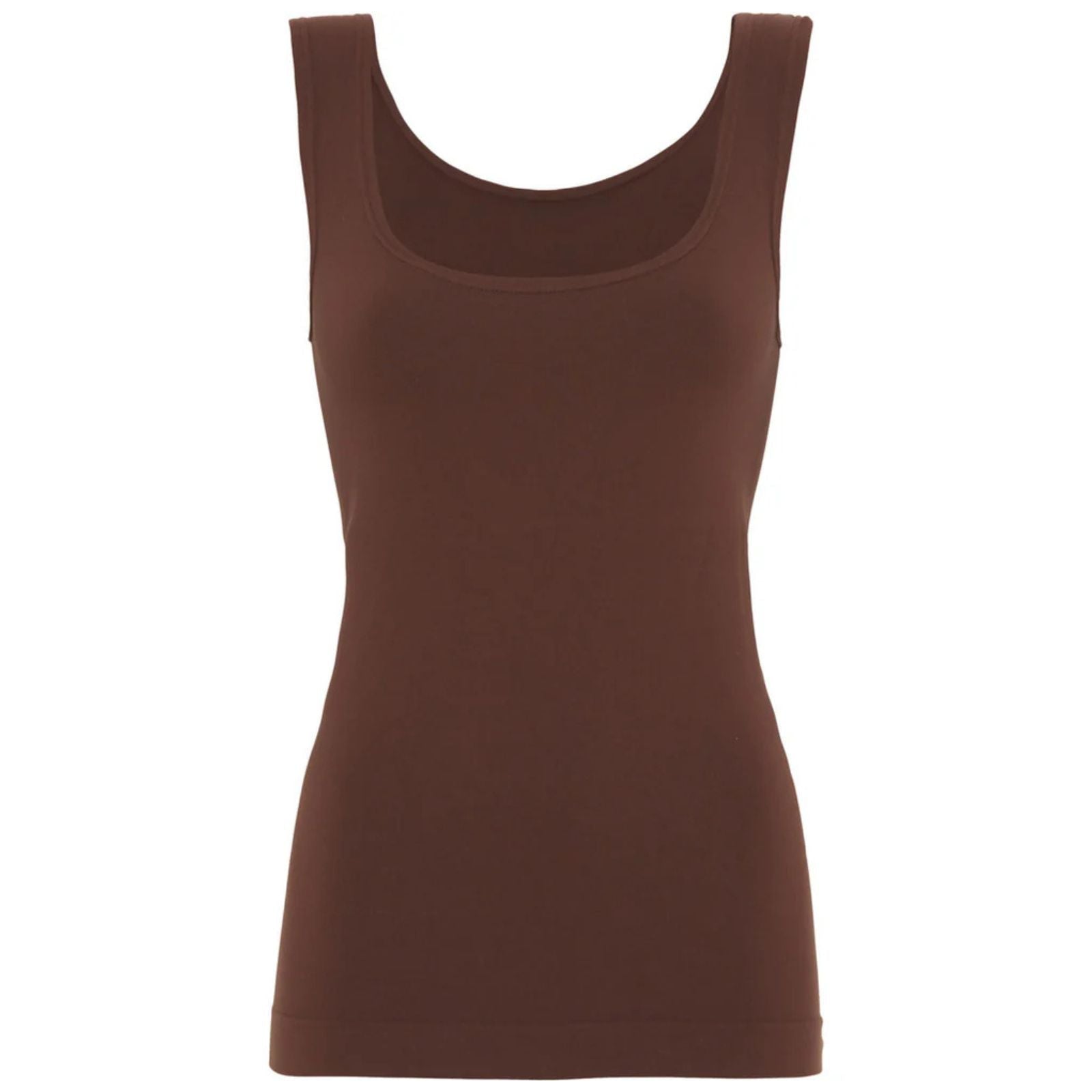 Cioccolato microfiber tanktop Ellen - Capuchon Fashion