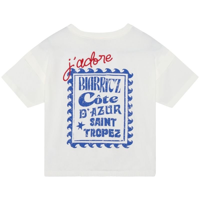 Cloud backprint t-shirt Plage 970822 - Capuchon Fashion