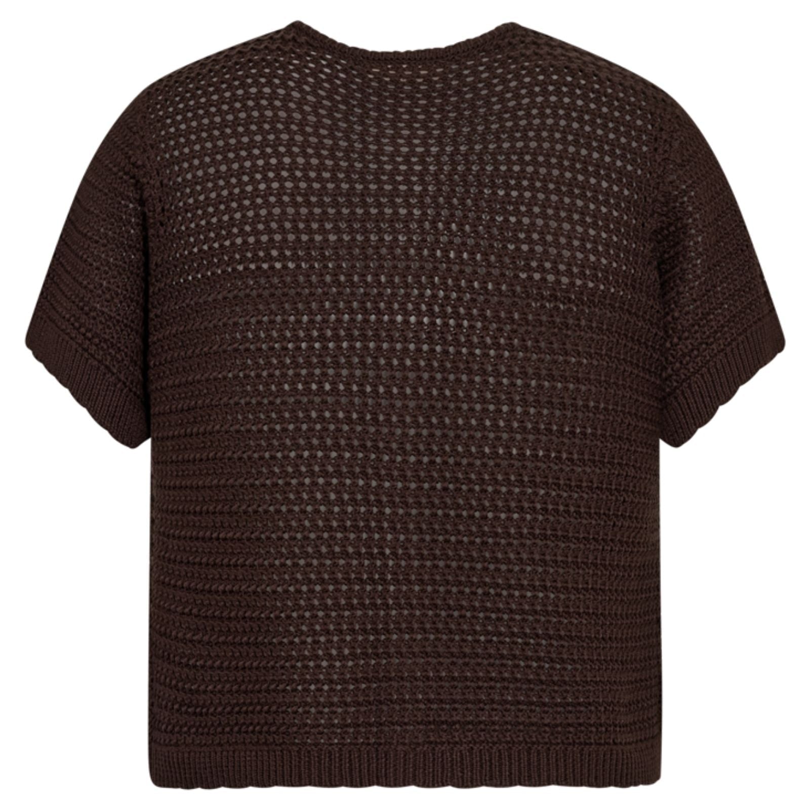 Coffee Bean hole pattern cardigan Tota - Capuchon Fashion