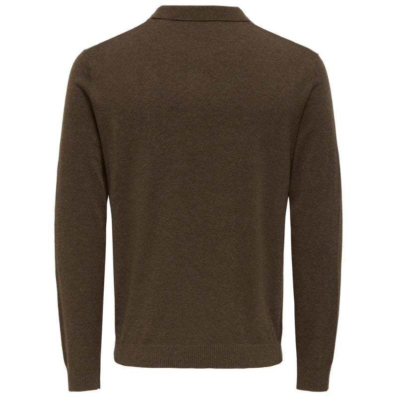 Coffee Bean knit poloshirt Loui - Capuchon Fashion