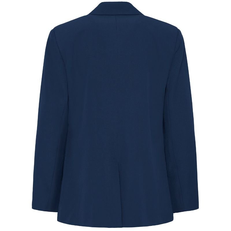 Dark Navy woven long blazer Fava - Capuchon Fashion