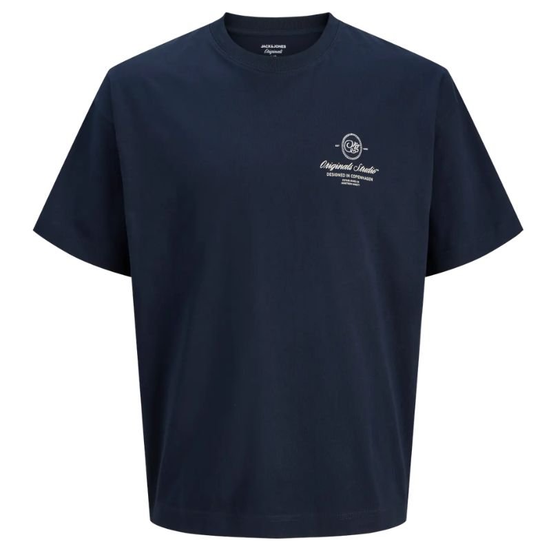 Donkerblauw crew neck t-shirt Niagara - Capuchon Fashion