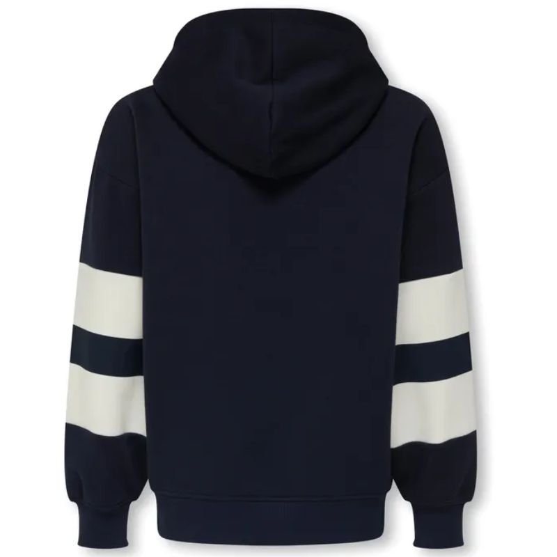 Donkerblauw geprinte oversized hoodie Cator - Capuchon Fashion
