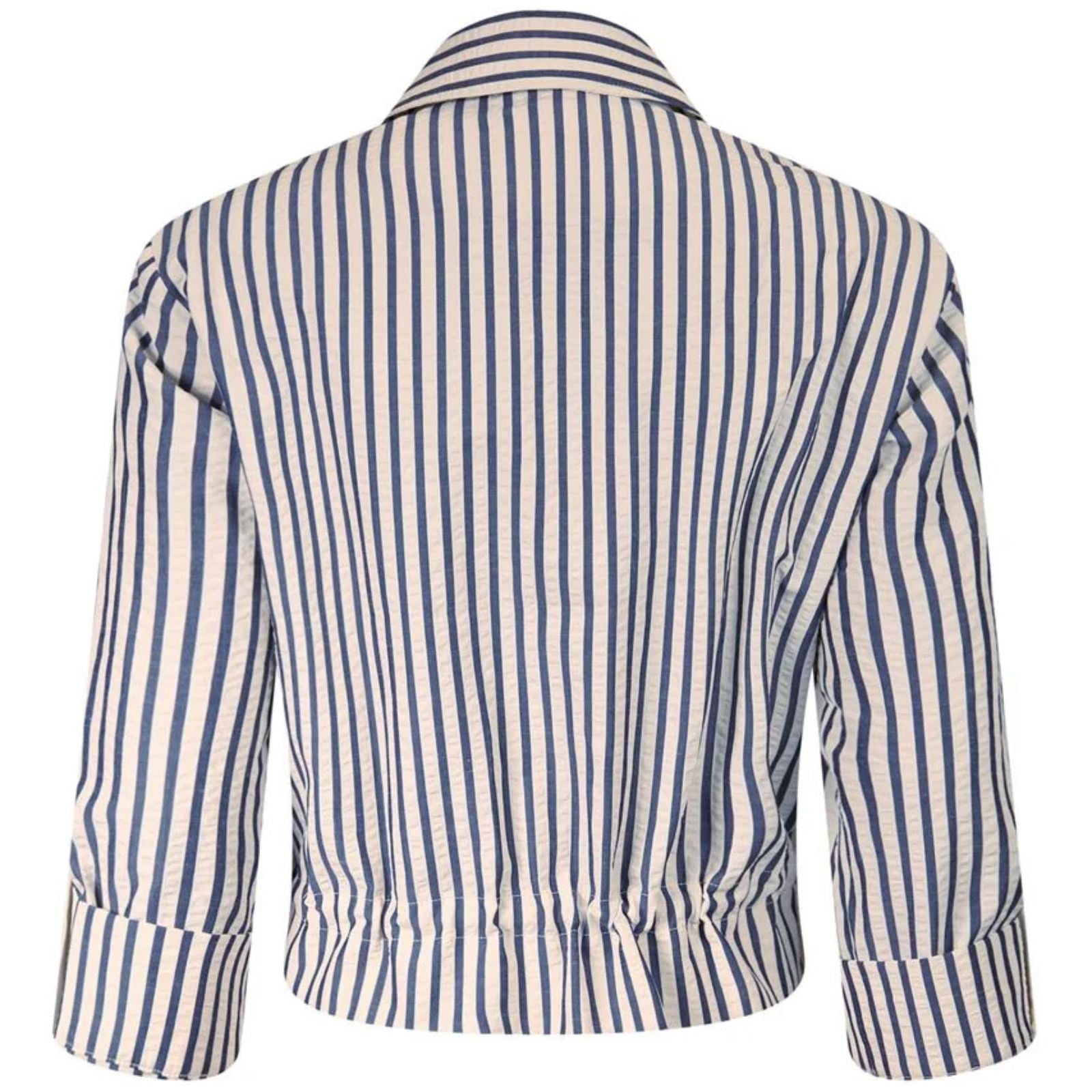 Donkerblauw gestreepte blouse 613110 - Capuchon Fashion