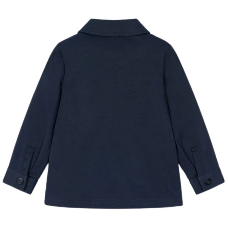 Donkerblauw interlock overshirt - Capuchon Fashion
