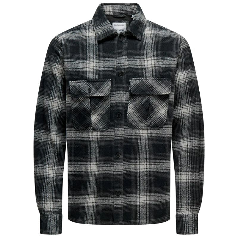 Donkerblauw over shirt Check Cedric - Capuchon Fashion