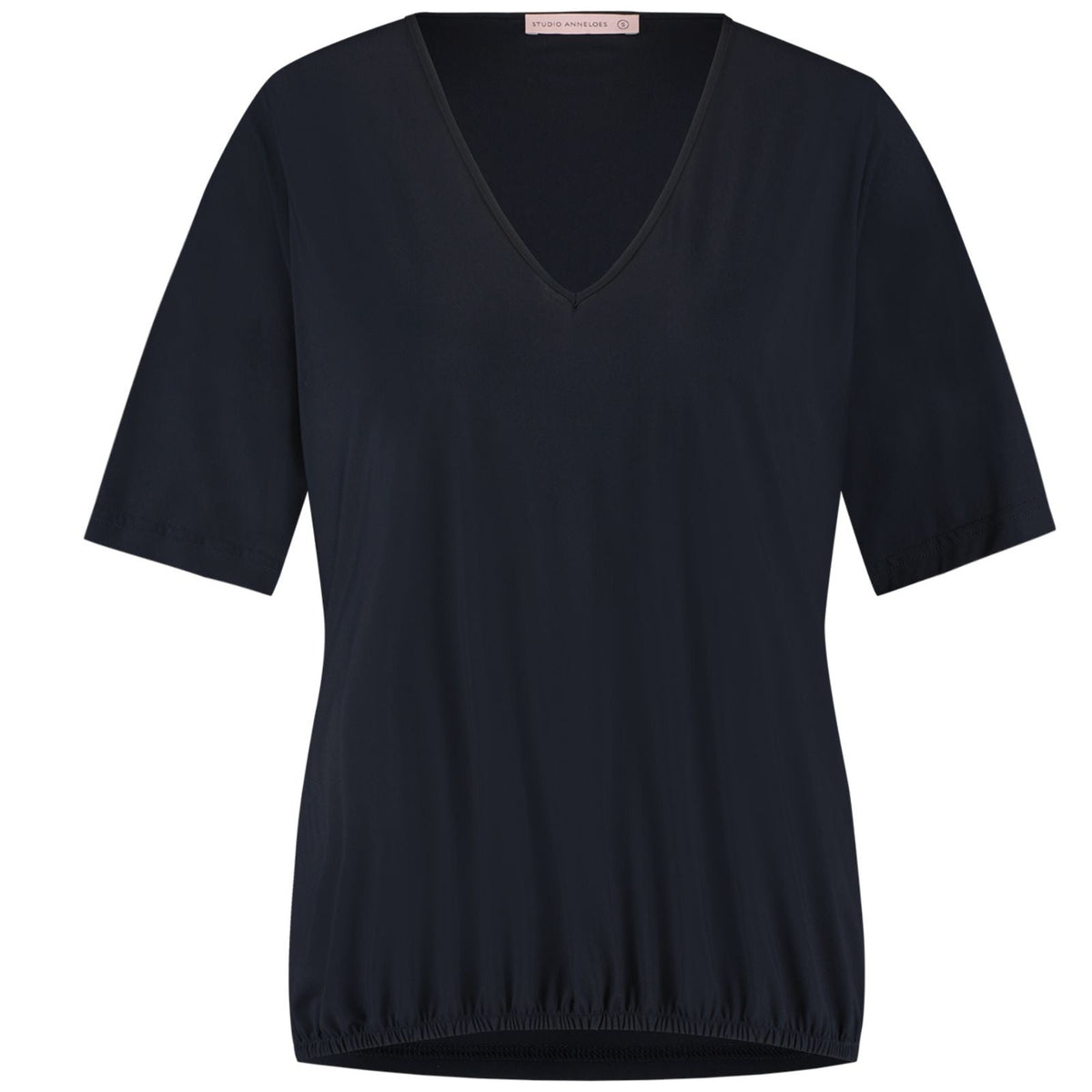 Donkerblauw travel v - hals shirt Vicky - Capuchon Fashion