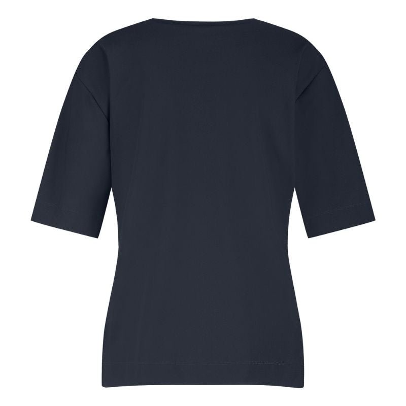 Donkerblauw v-hals shirt Roller - Capuchon Fashion