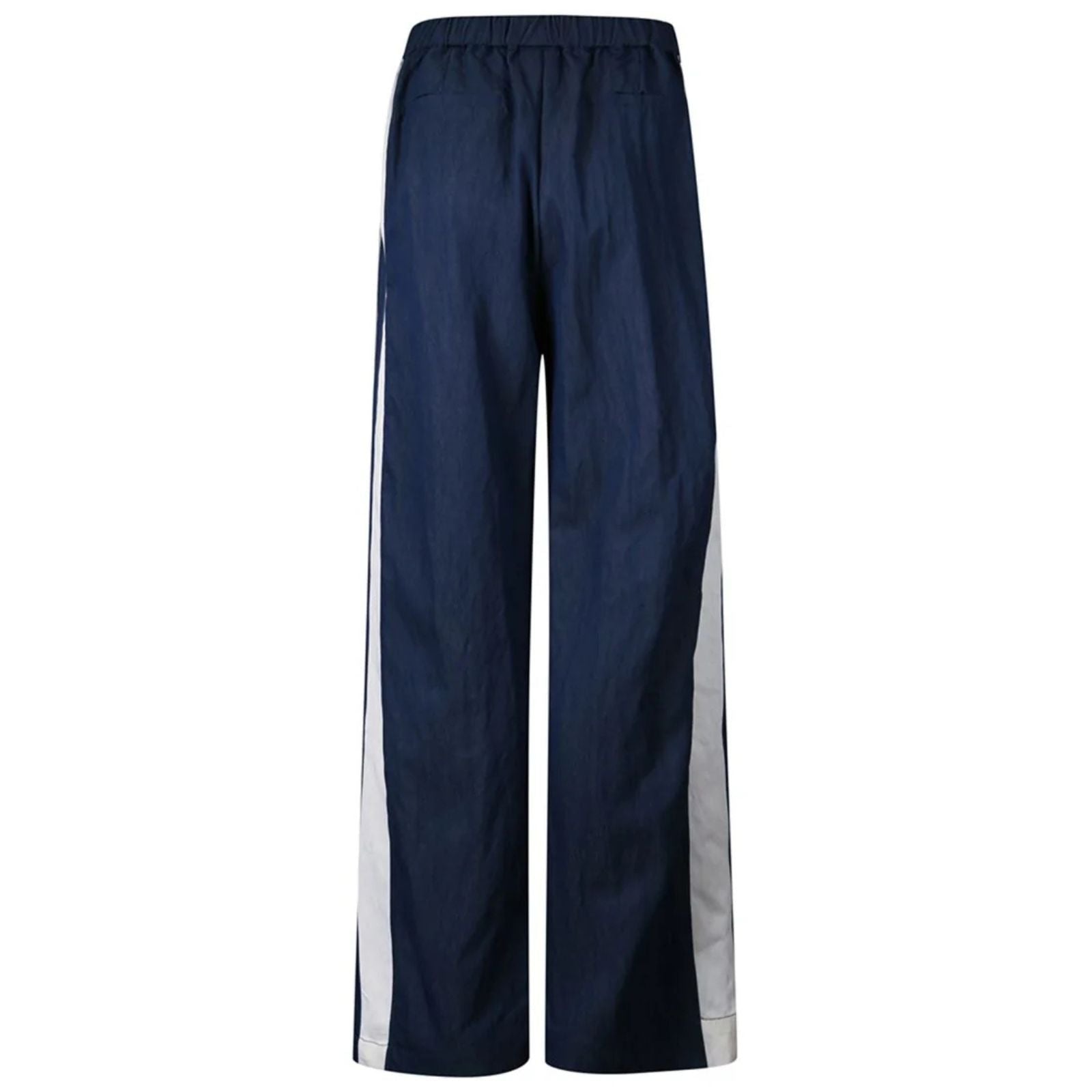 Donkerblauwe contrast pantalon 613136 - Capuchon Fashion