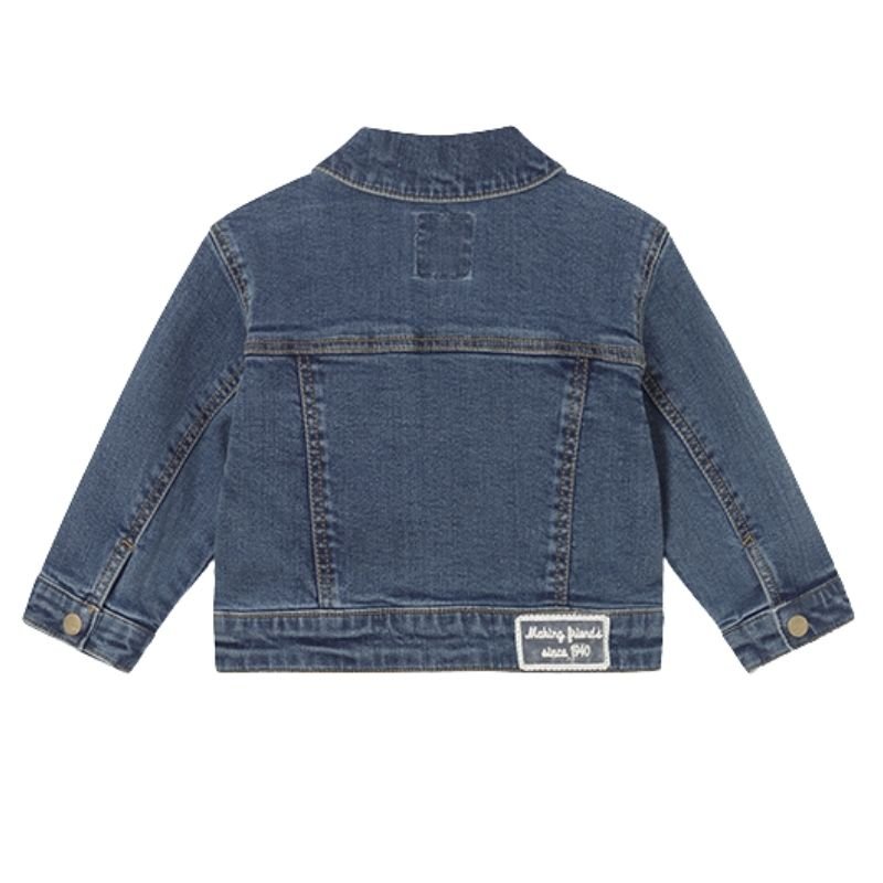 Donkerblauwe denim spijkerjas 1490 - Capuchon Fashion