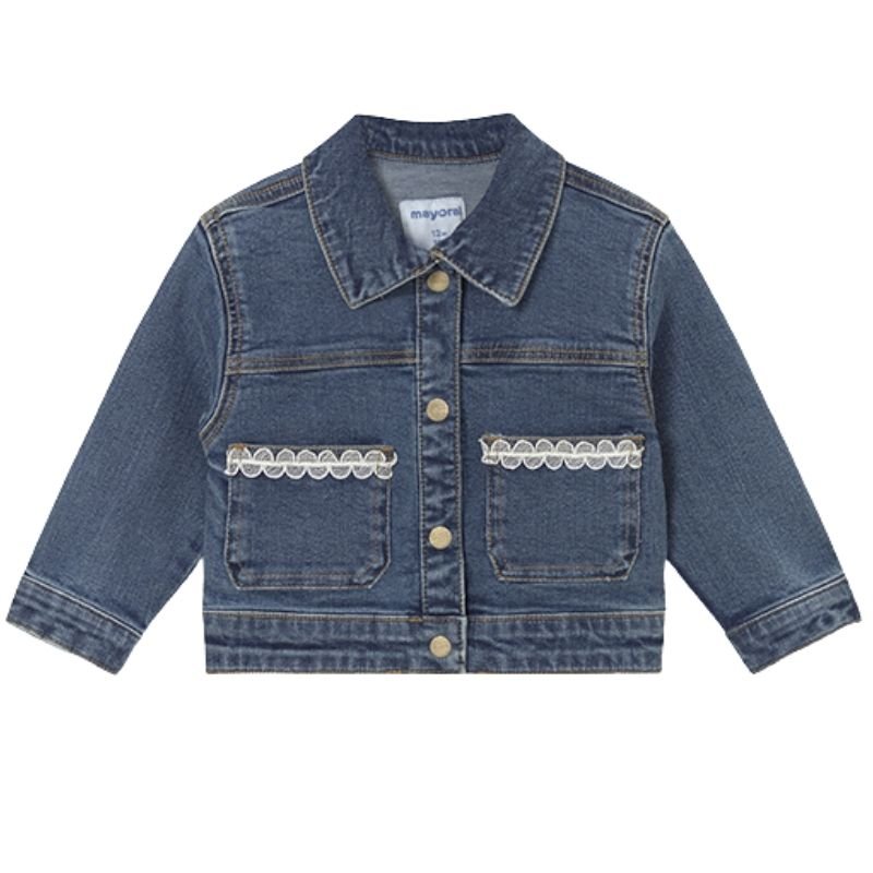 Donkerblauwe denim spijkerjas 1490 - Capuchon Fashion
