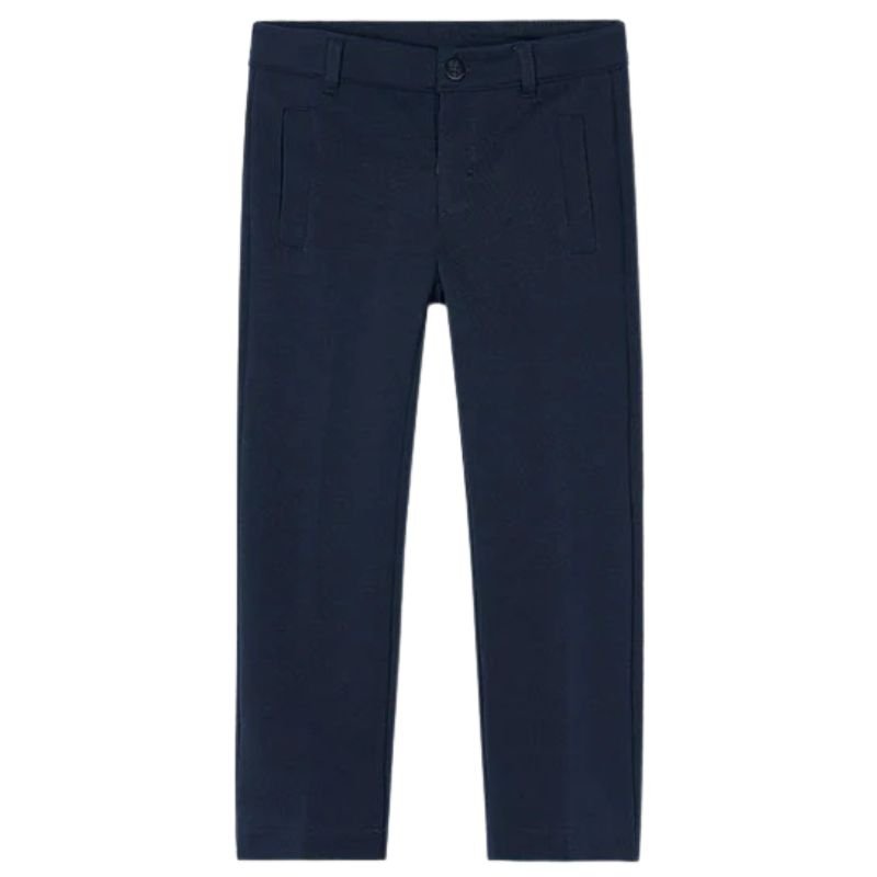 Donkerblauwe interlock trousers - Capuchon Fashion