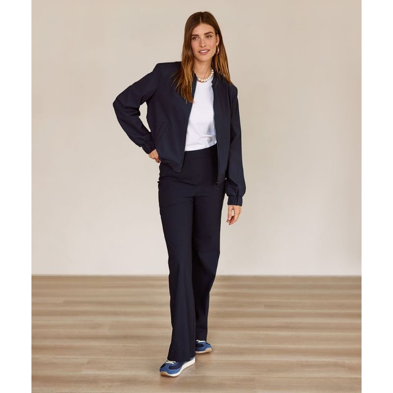 Donkerblauwe jacket Benja bomber - Capuchon Fashion