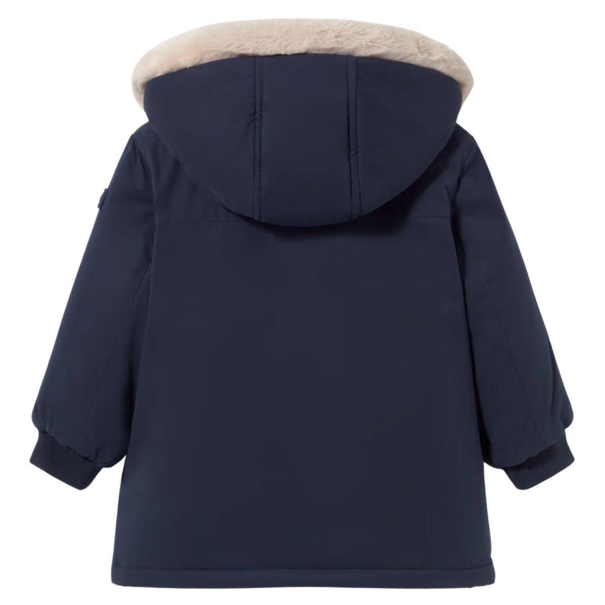 Donkerblauwe lange parka jas 2.425 - Capuchon Fashion