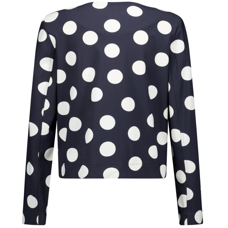 Donkerblauwe polkadot jacket Charlot - Capuchon Fashion