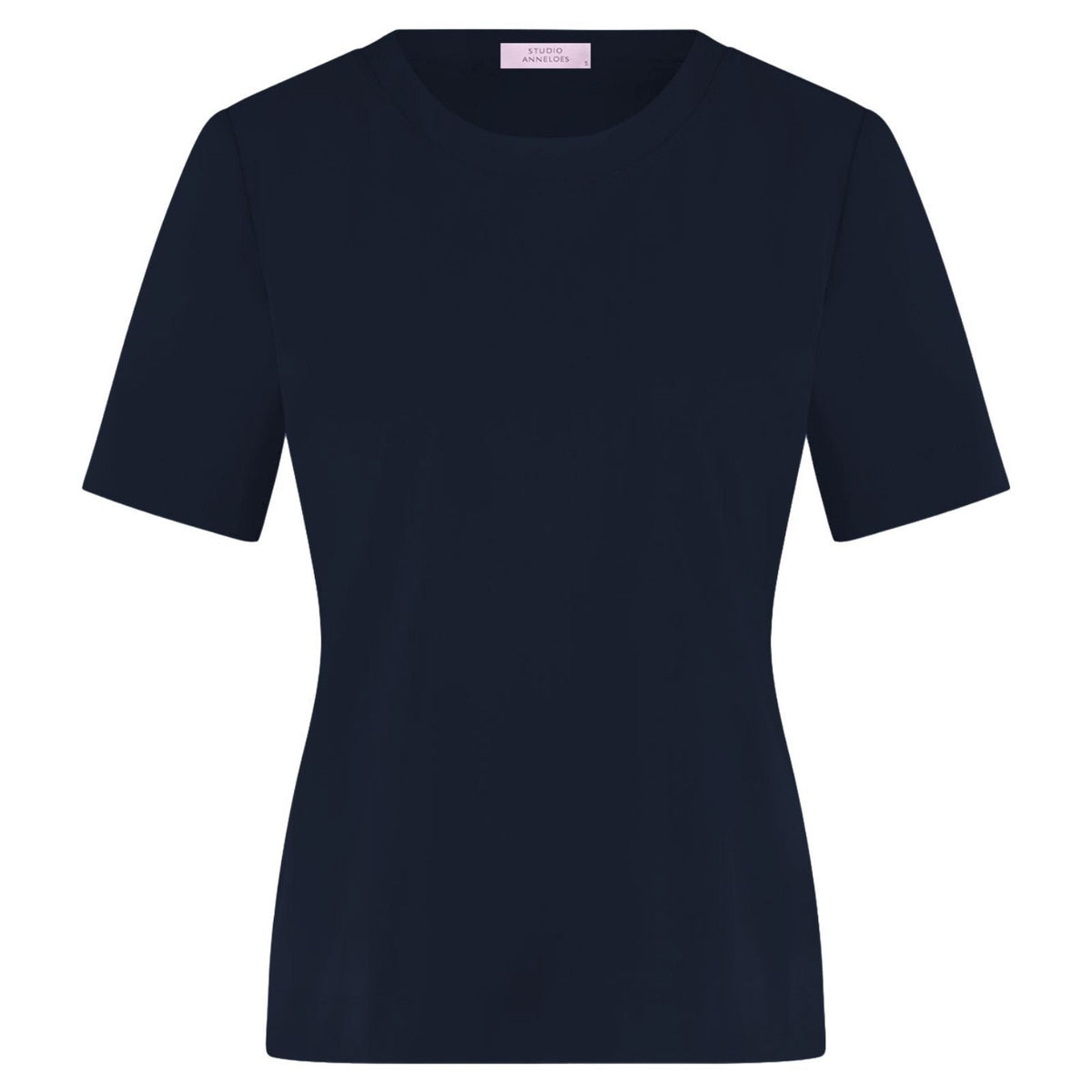 Donkerblauwe ronde hals tee Travel - Capuchon Fashion