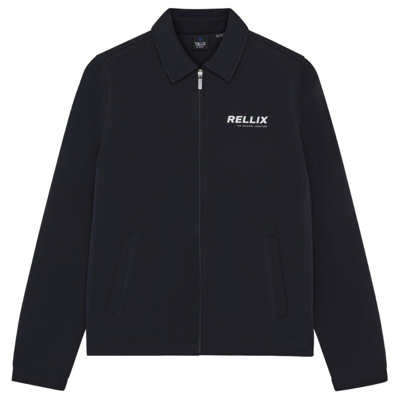 Donkerblauwe sweat jacket Rellix Scuba 940407 - Capuchon Fashion