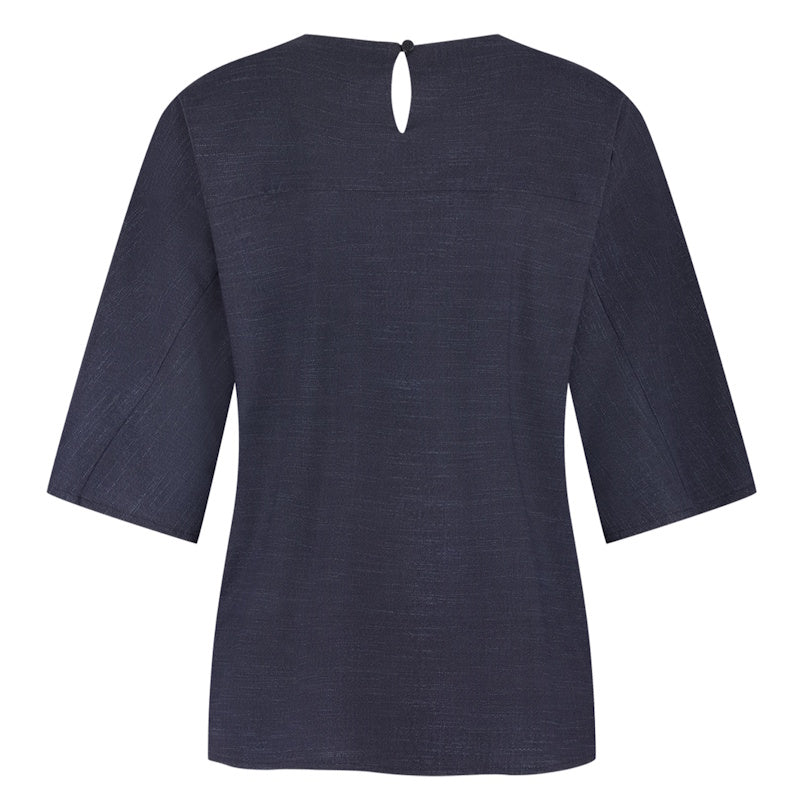 Donkerblauwe top Marly denim - Capuchon Fashion
