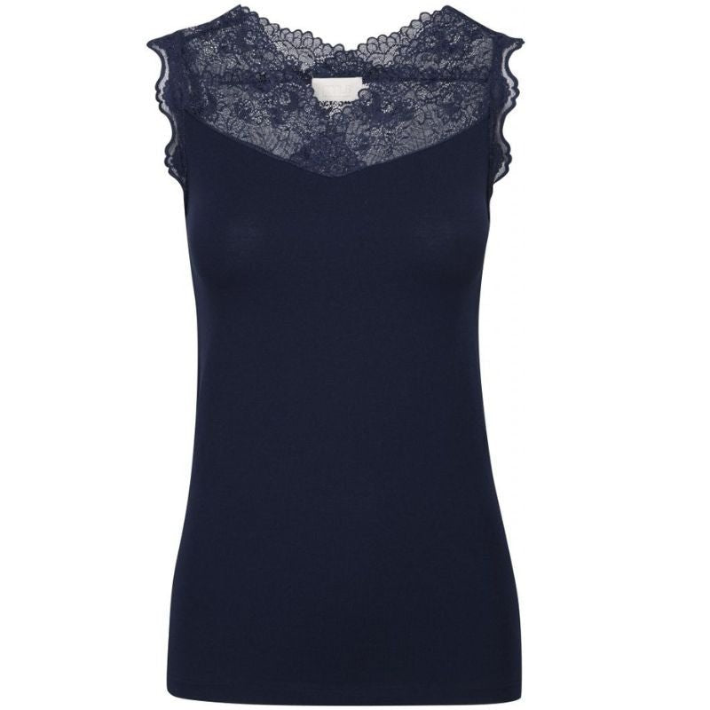 Donkerblauwe top Vanessa - Capuchon Fashion