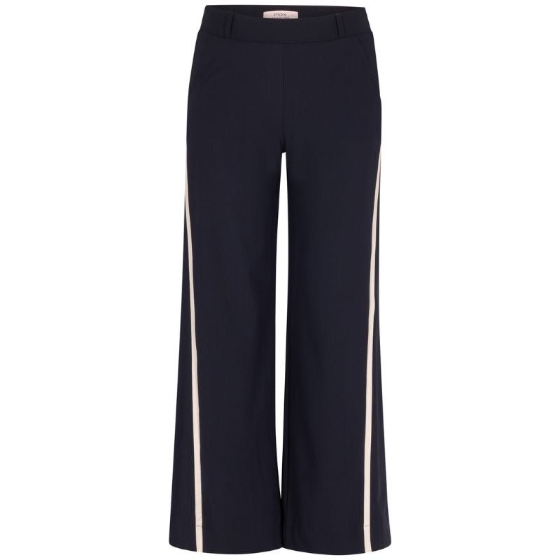 Donkerblauwe travel trousers Levie - Capuchon Fashion