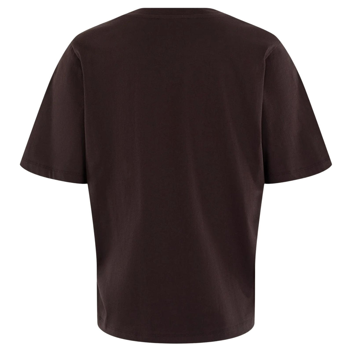 Donkerbruin basic ronde hals t-shirt Slim - Capuchon Fashion