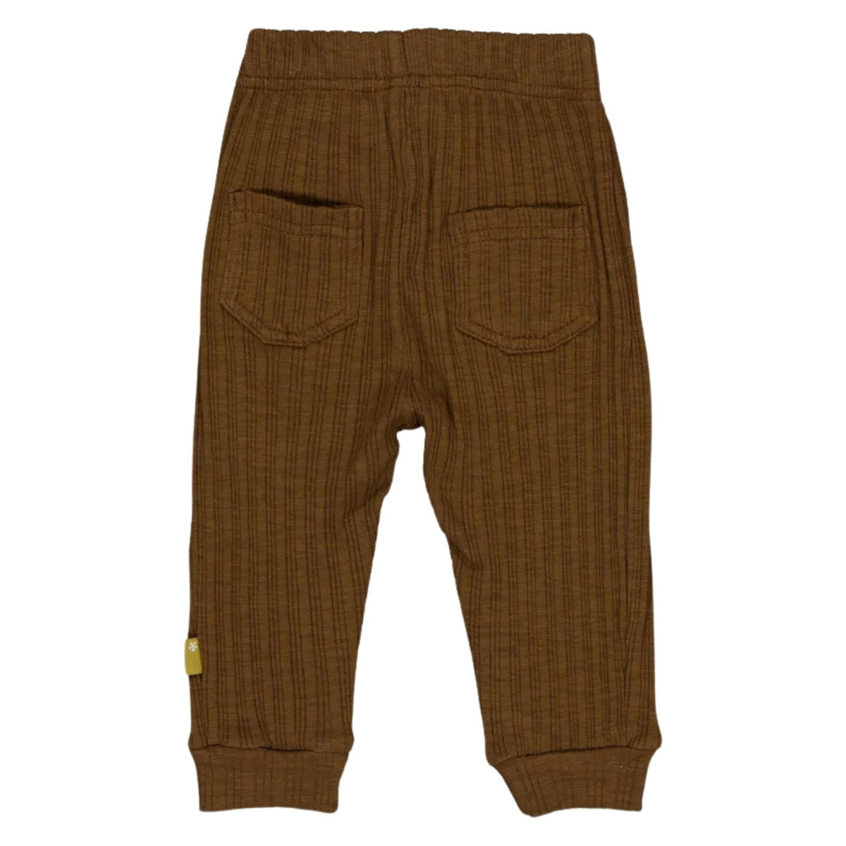 Donkerbruin effen rib broekje Aaron - Capuchon Fashion