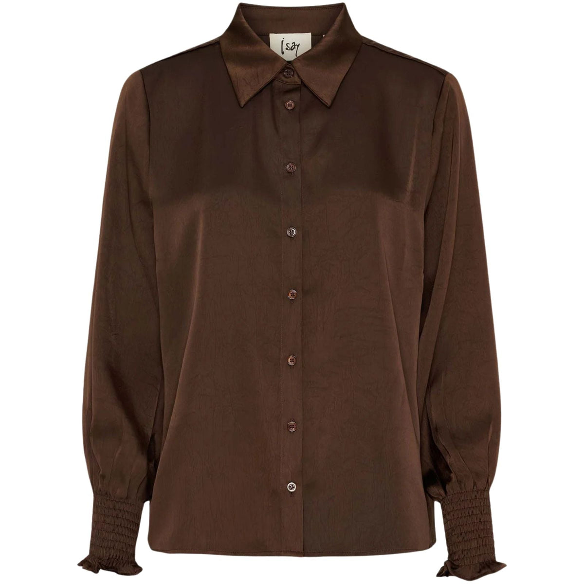Donkerbruin shirt Nanina Smock - Capuchon Fashion