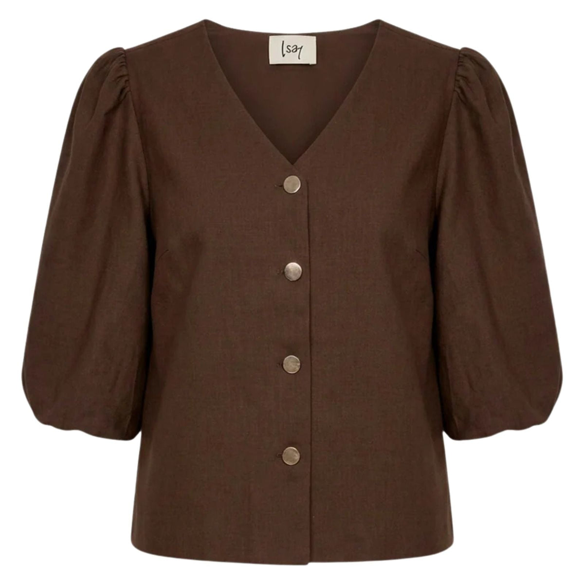 Donkerbruine baloon jacket Ova - Capuchon Fashion