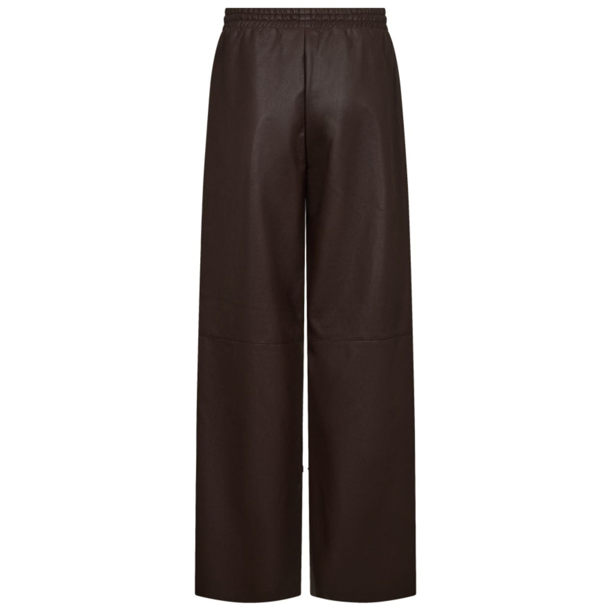 Donkerbruine faux leather broek Veggy - Capuchon Fashion