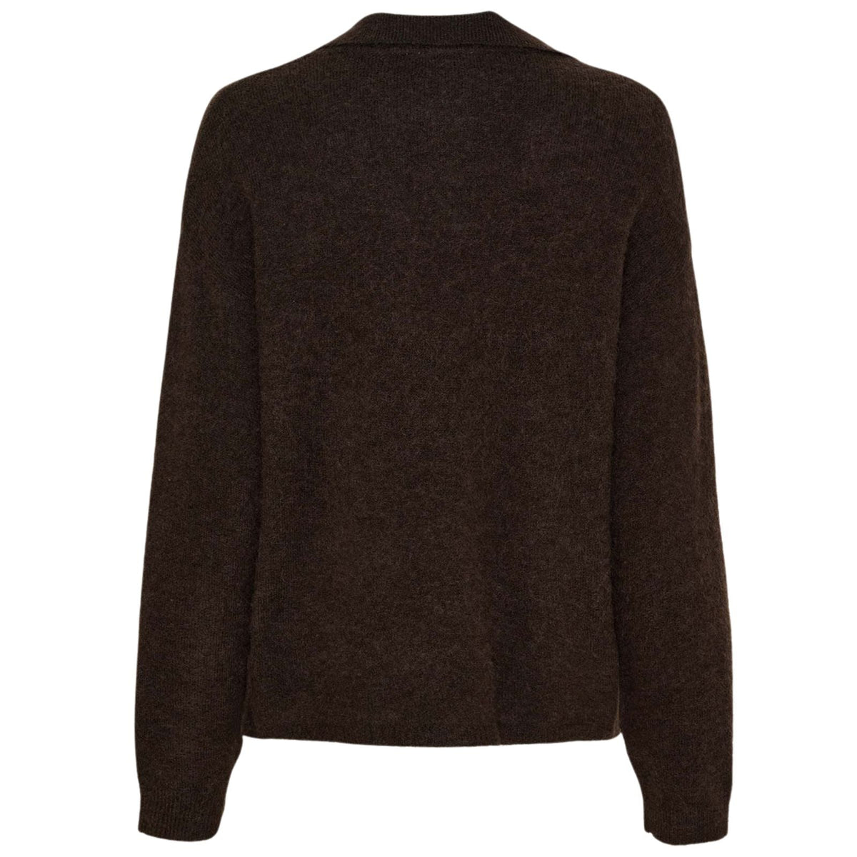 Donkerbruine pullover Anna Colar - Capuchon Fashion