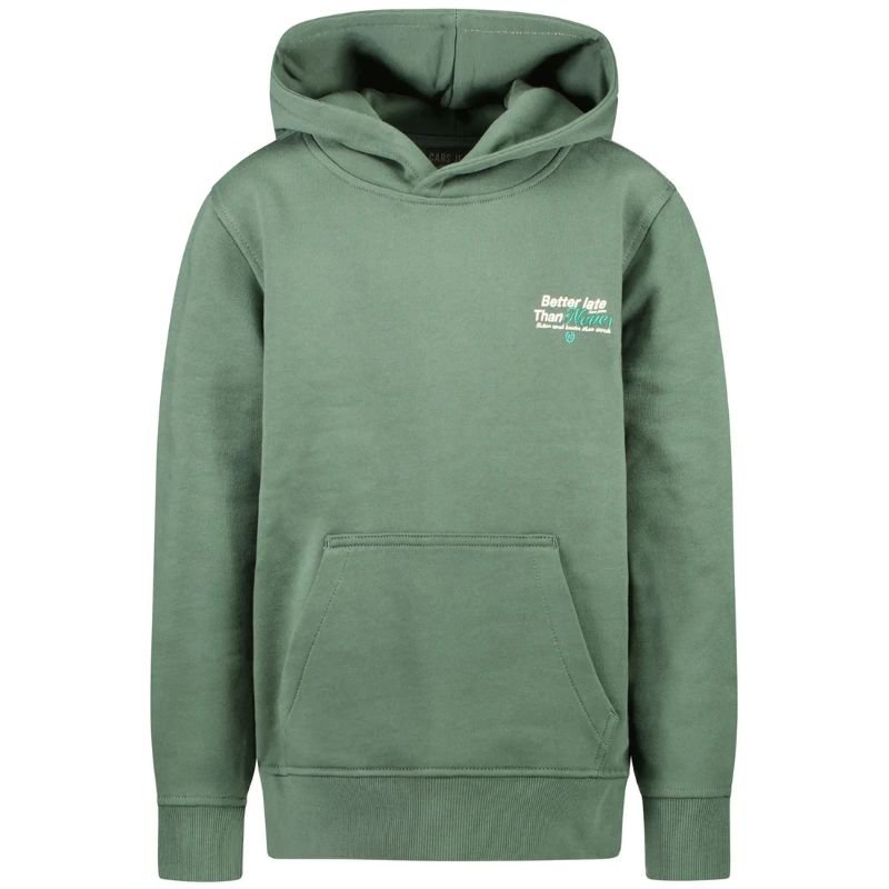Donkergroen geprinte hoodie Dukey - Capuchon Fashion