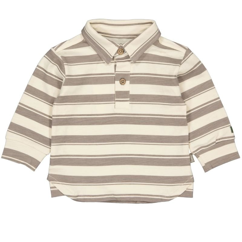 Donkergroen geprinte polo Striped - Capuchon Fashion