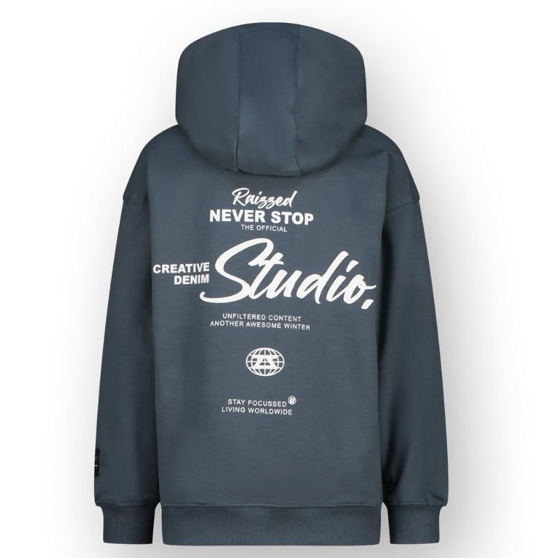 Donkergroene backprint hoodie Natum - Capuchon Fashion