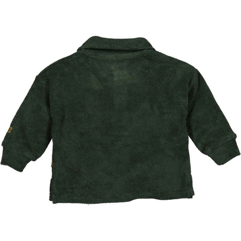 Donkergroene sweater Towelling - Capuchon Fashion