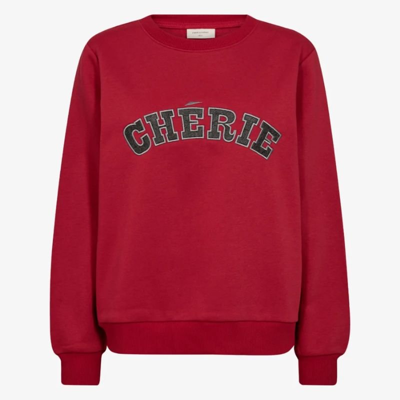 Donkerrode sweat pullover Wana - Capuchon Fashion