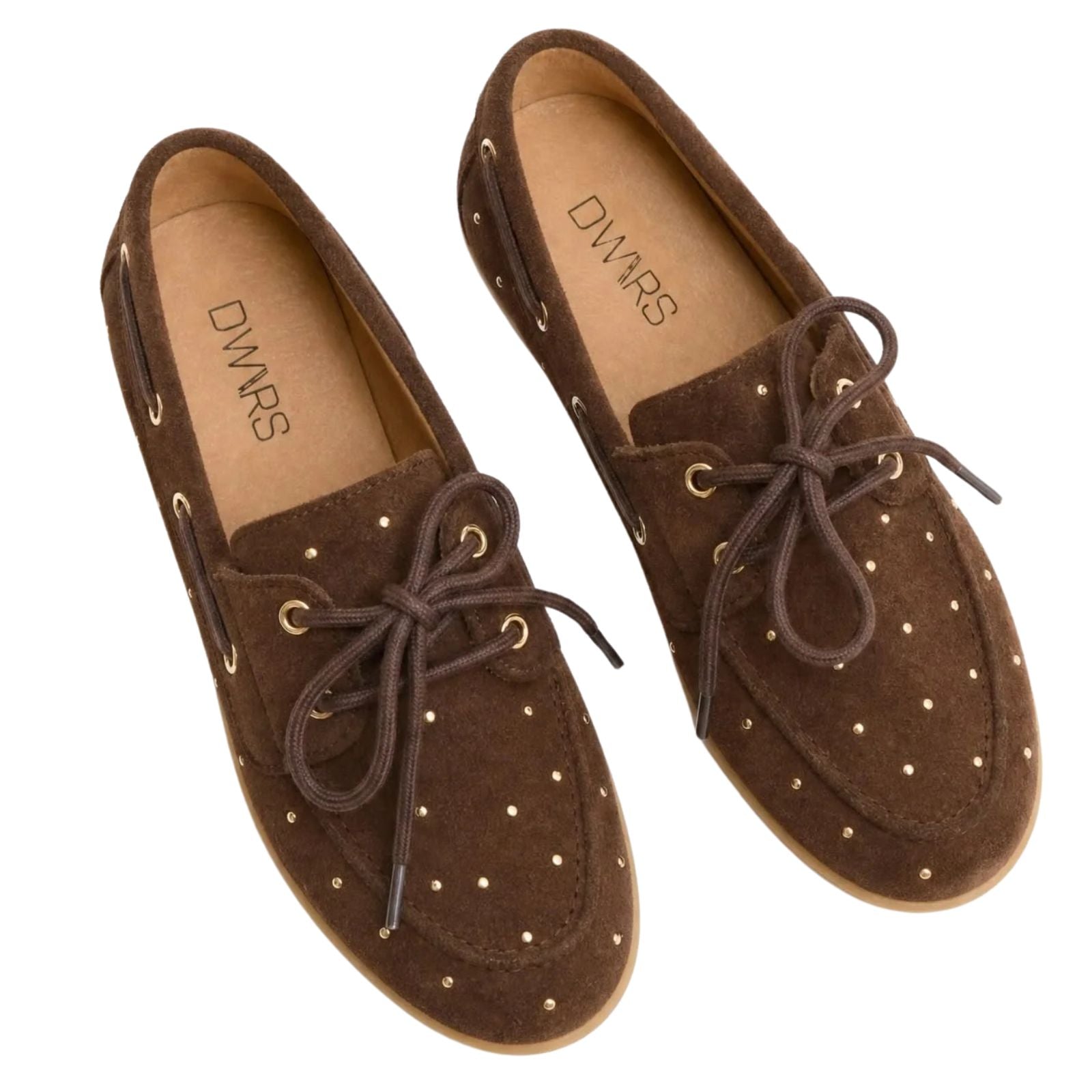 Donkerbruine mocassin Latty Small Studs