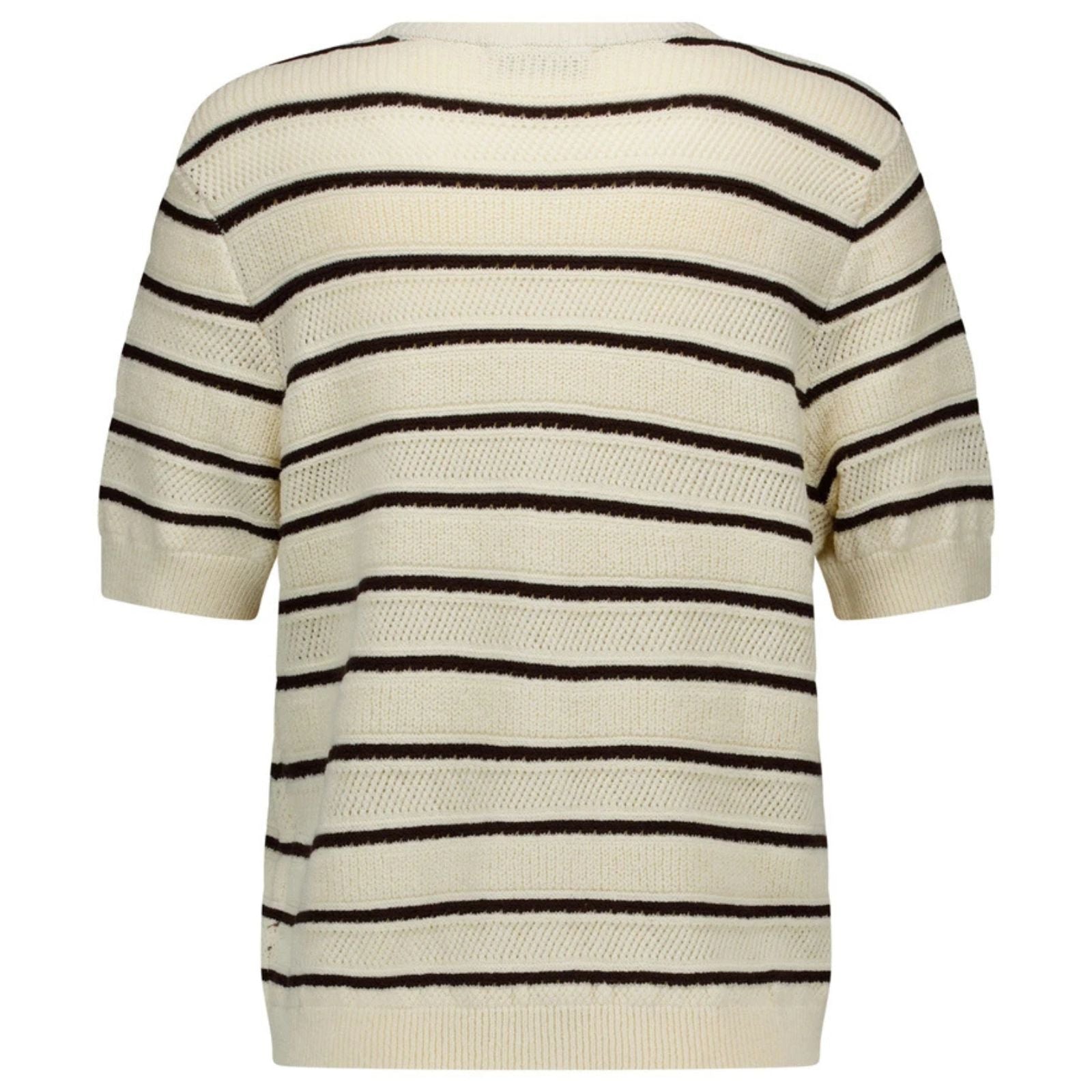 Ecru gestreept vest Yara stripe - Capuchon Fashion