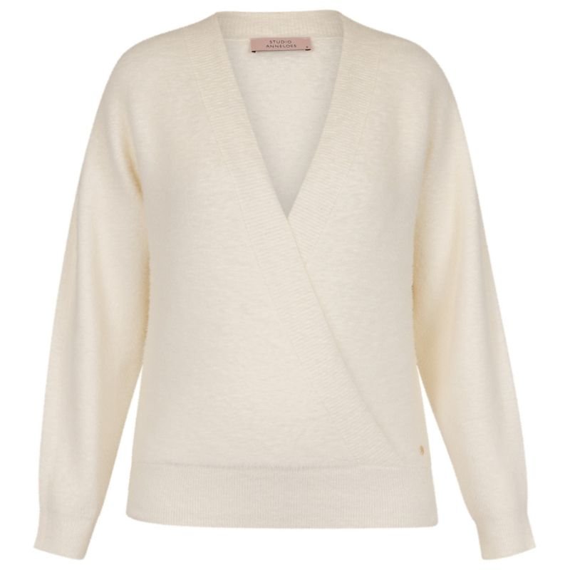 Ecrubeige wrap knitted pullover Nuri - Capuchon Fashion