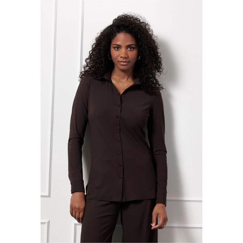 Espresso travel basis blouse Poppy - Capuchon Fashion