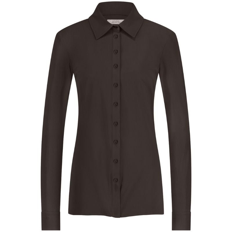 Espresso travel basis blouse Poppy - Capuchon Fashion