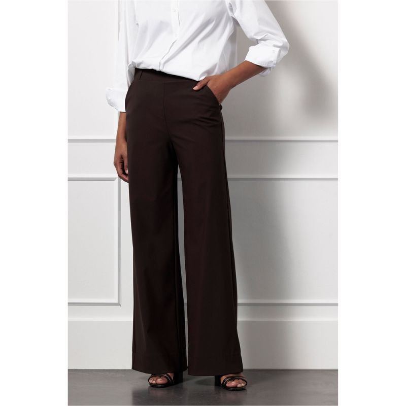 Espresso broek Lexie bonded - Capuchon Fashion